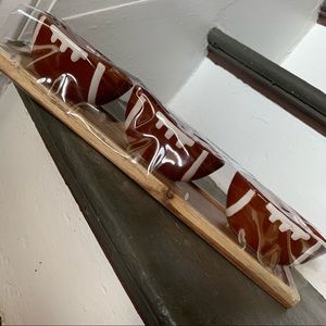 Rae Dunn HUT HUT HIKE Cups On Tray